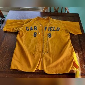 Vintage yellow baseball player jersey, 70s or earlier? Gold Smith GARFIELD 88